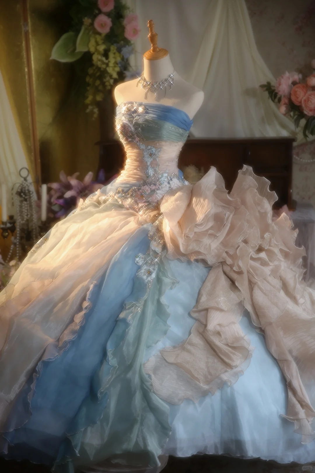 Vestido de fiesta vintage de satén, sin tirantes, de gasa, con apliques, largo, para graduación, noche, GG2858
