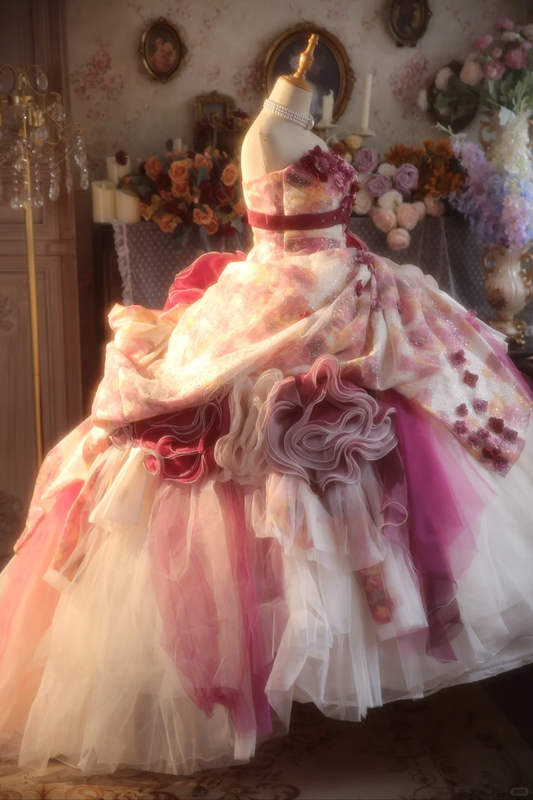 Impresionante vestido de fiesta largo sin tirantes con apliques de tul, vestido de fiesta, vestido de noche GG2874