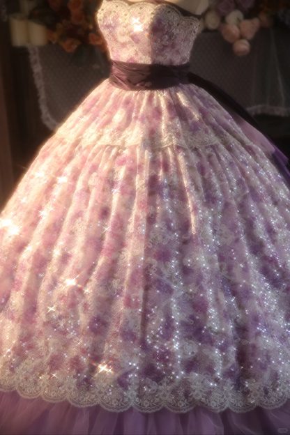 Hermoso vestido de fiesta largo sin tirantes de tul con encaje y cuentas, vestido de fiesta, vestido de noche GG2875