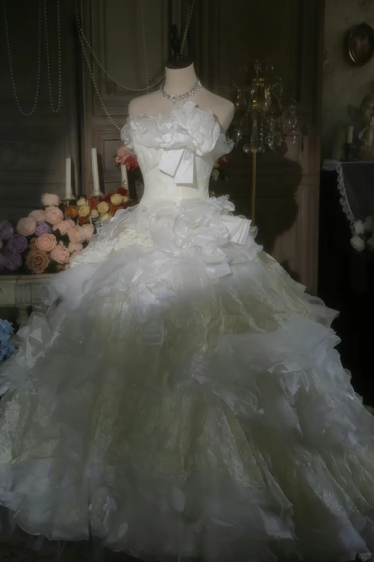 Vestido de fiesta largo de satén y gasa sin tirantes, vestido de fiesta, vestido de noche GG2880