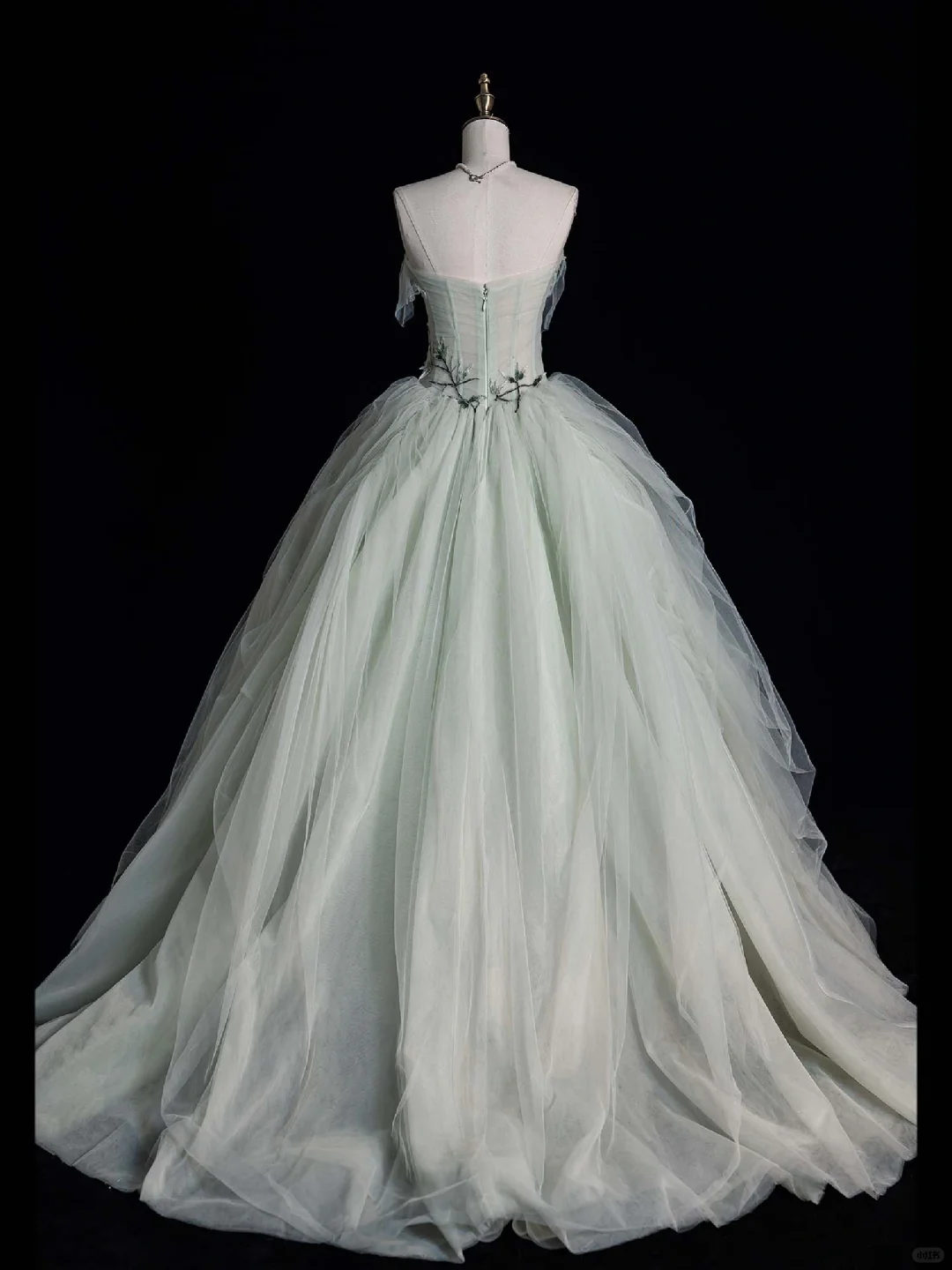 Precioso vestido de fiesta largo sin tirantes con apliques de tul, vestido de fiesta, vestido de noche GG2885