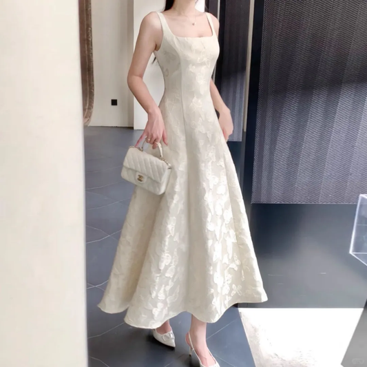 Elegante vestido de fiesta largo de satén con apliques de encaje y corte en A, vestido de noche GG2922