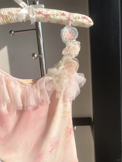 Hermoso vestido de fiesta corto de tul con tirantes finos, corte A, apliques, para regreso a casa y cumpleaños GG2927