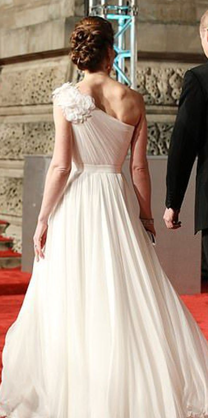 Elegante vestido largo de gasa blanca con un solo hombro para madre de la novia, vestido de noche GG3049