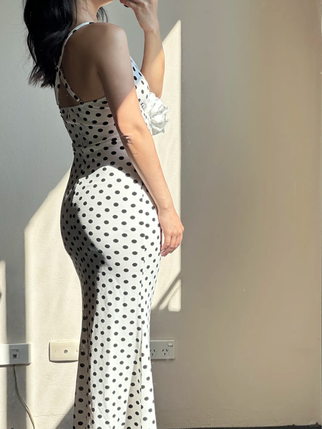 Vestido largo de satén con tirantes finos y corte sirena, ideal para fiesta de graduación o de noche (GG3063)