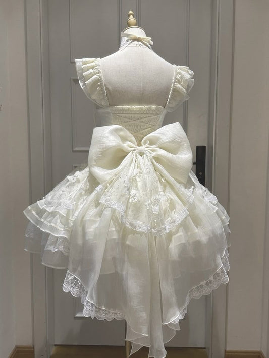 Vestido corto de fiesta con escote corazón, tul amarillo pastel y encaje, para regreso a casa y cumpleaños, GG3102