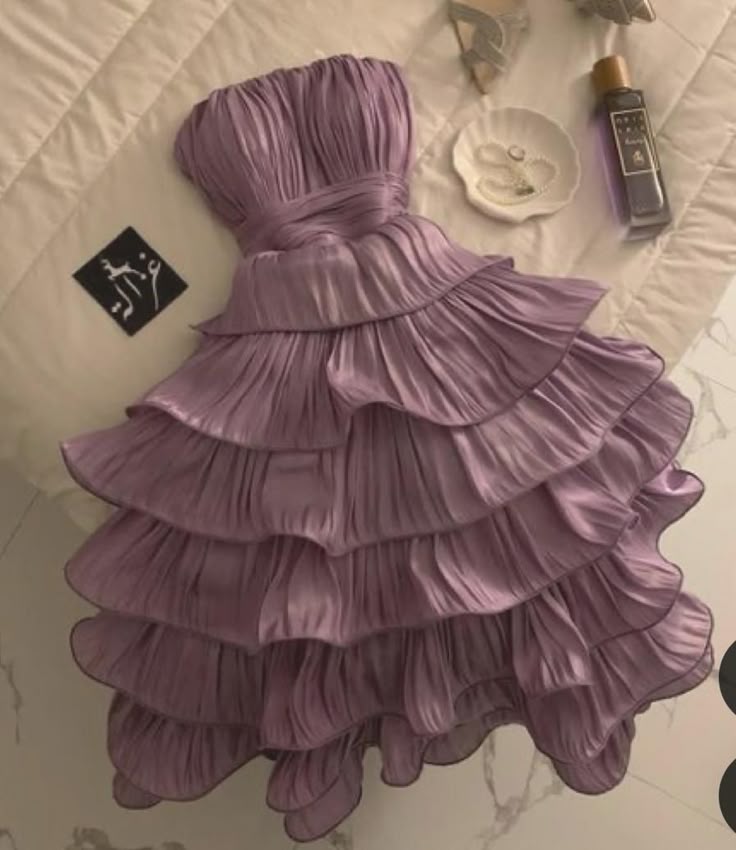 Vestido de fiesta corto de gasa morado, único, sin tirantes, corte A, para regreso a casa y cumpleaños, GG3201