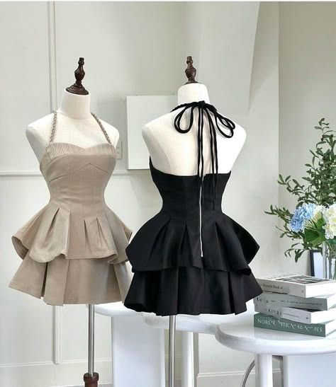 Vestido corto elegante de satén con tirantes halter, corte A, para fiesta de bienvenida y cumpleaños GG3211