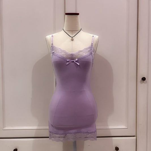 Vestido de fiesta corto de satén con tirantes finos, corte sirena, color lila, para fiesta de bienvenida y cumpleaños, GG3217