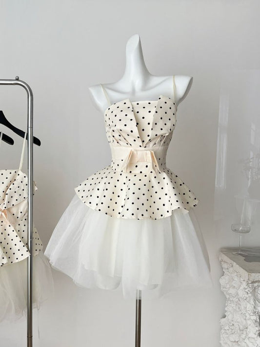 Vestido corto elegante de tul satinado con tirantes finos, corte A, para fiesta de bienvenida y cumpleaños GG3229