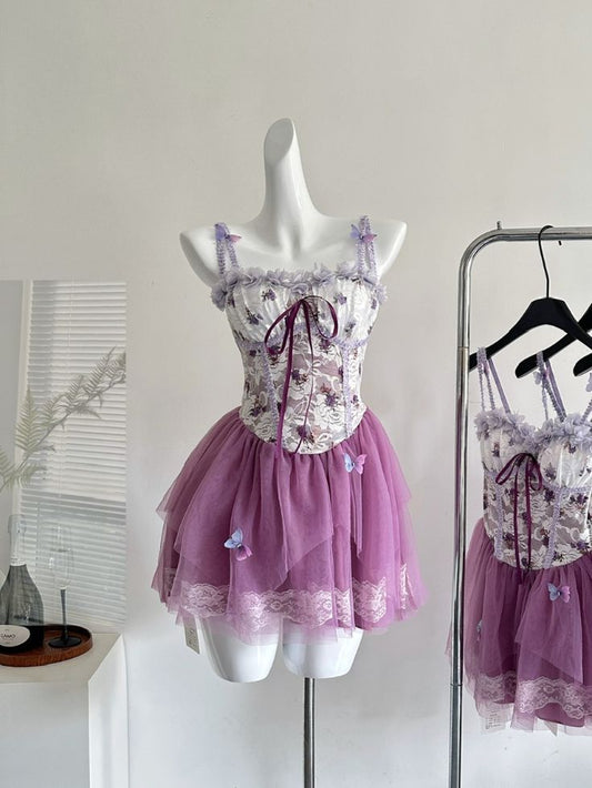 Vestido de fiesta corto de satén con tirantes finos, corte A, tul y encaje, para regreso a casa y cumpleaños, GG3237