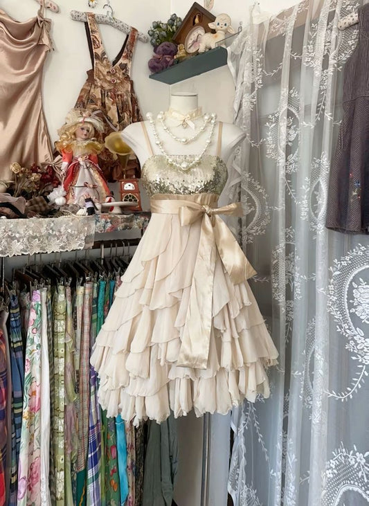 Vestido corto de satén de gasa con tirantes finos, corte A, para fiesta de bienvenida y cumpleaños, GG3248