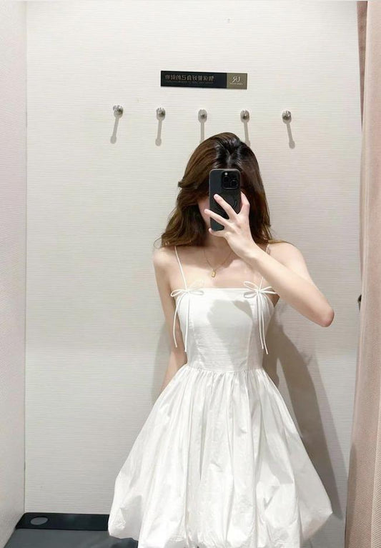 Vestido corto de satén blanco con tirantes finos, corte A, para fiesta de bienvenida y cumpleaños, GG3259