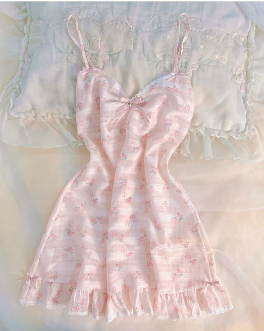 Vestido de fiesta corto rosa con tirantes finos, de satén y flores, corte A, para regreso a casa y cumpleaños, GG3277