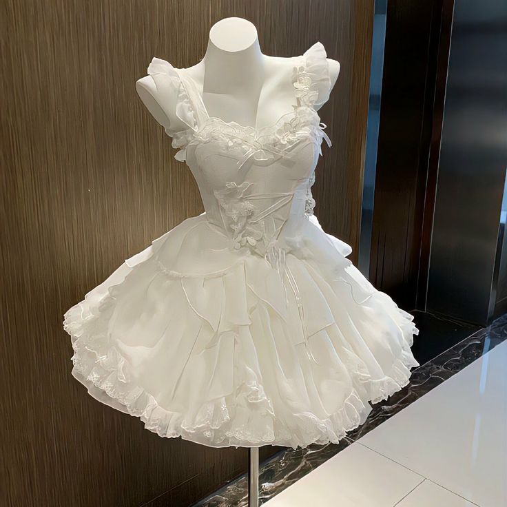 Vestido corto de gasa con tirantes finos y encaje para fiesta de graduación, regreso a casa y cumpleaños GG3294