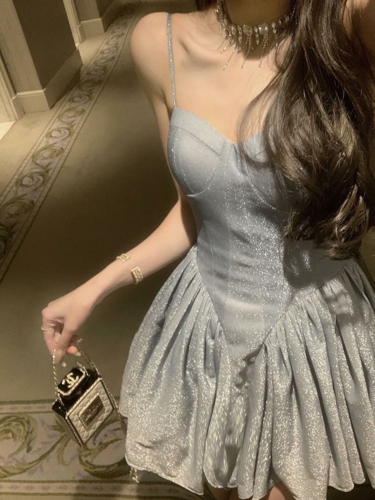 Vestido de fiesta corto de satén con lentejuelas y tirantes finos, corte en A, con purpurina, para regreso a casa y cumpleaños GG3364