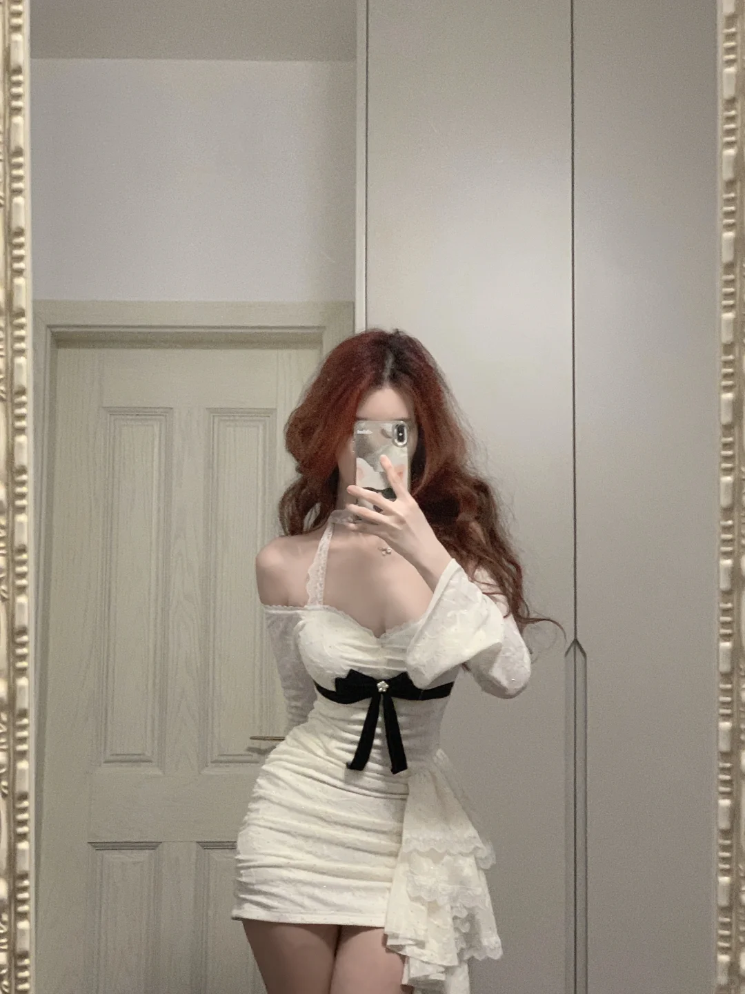 Vestido de fiesta corto de sirena con hombros descubiertos, encaje satinado, mangas largas, sexy, para regreso a casa y cumpleaños GG3376