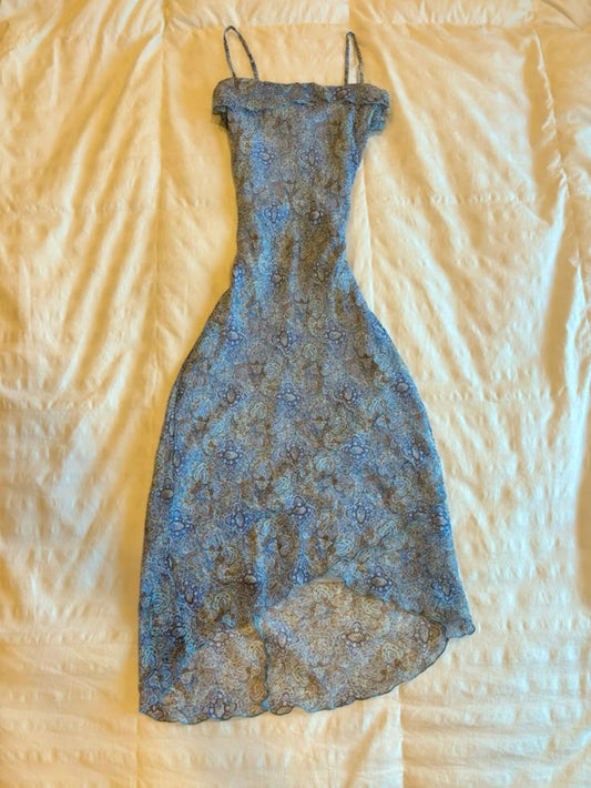 Elegant A Line Spaghetti Straps Chiffon Printed Short Prom Dress,Homecoming Dress,Birthday Dress GG3398
