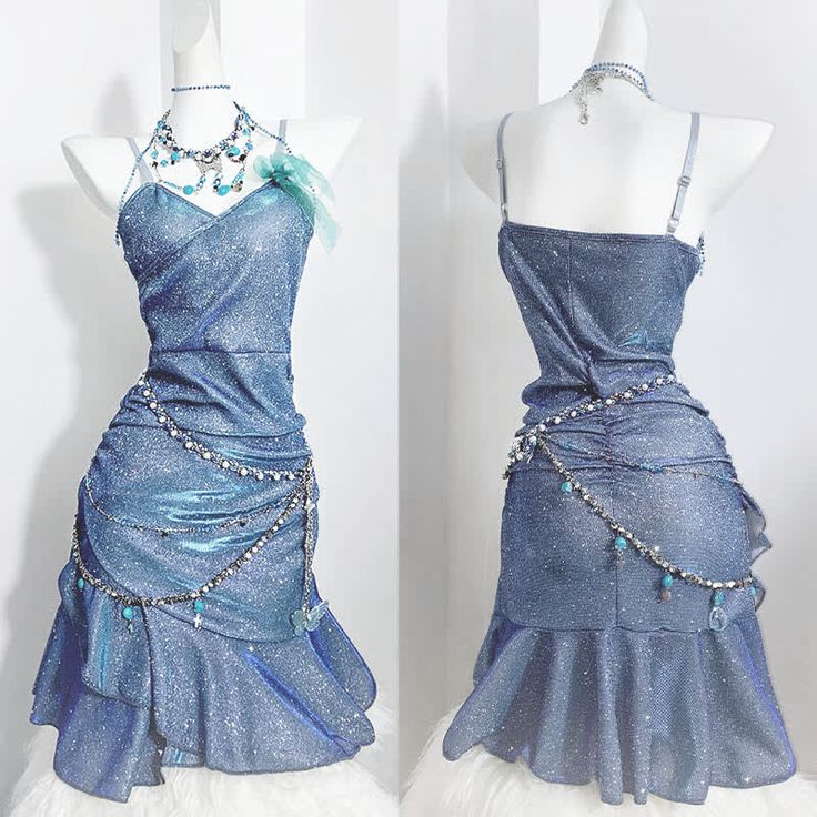 Vestido corto de satén con lentejuelas y tirantes finos de sirena con purpurina, para fiesta de bienvenida y cumpleaños GG3419