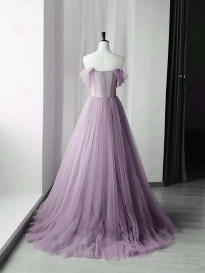 Elegante vestido de fiesta largo con hombros descubiertos y flores y cuentas, vestido de noche GG357