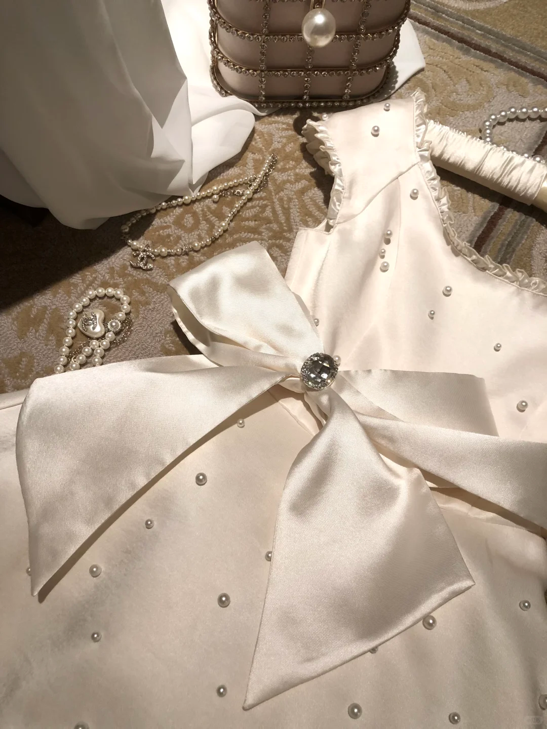 Vestido corto de fiesta de quinceañera, corte en A, escote en U, de satén con cuentas y lazo, vestido de verano para cumpleaños GG3687