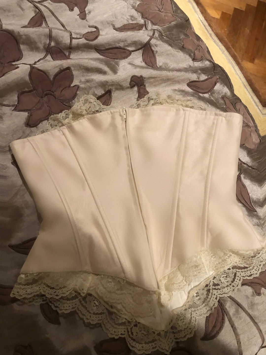 Vestido corto de fiesta con apliques de encaje y tul, sin tirantes y corsé, corte A, para cumpleaños de verano, GG3690