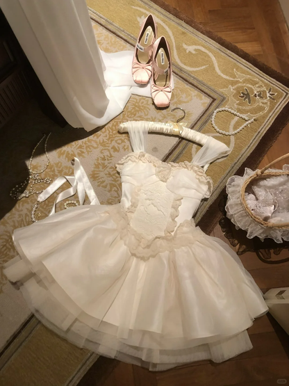 Vestido corto de fiesta para quinceañeras, corte A, tirantes finos, satén, tul y encaje, para fiesta de verano, GG3693
