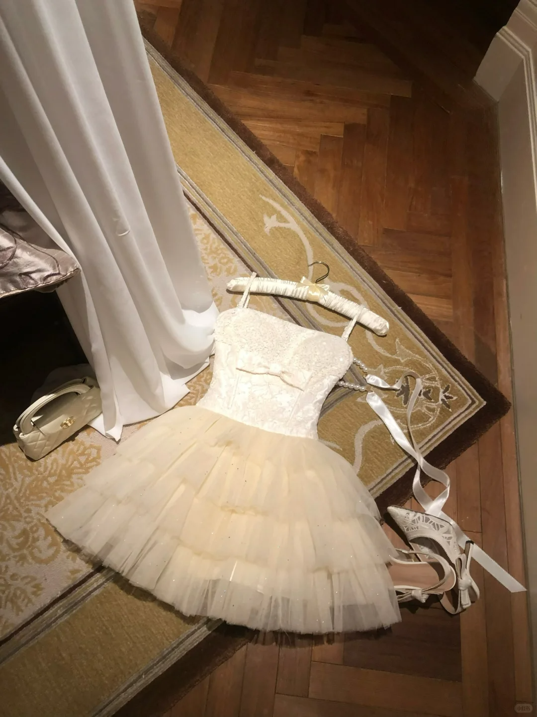 Vestido corto de tul con lentejuelas y tirantes finos, corte A, para fiesta de 15 años, ideal para cumpleaños de verano, GG3720