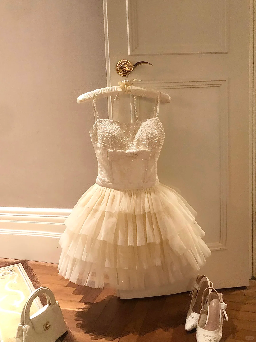 Vestido corto de tul con lentejuelas y tirantes finos, corte A, para fiesta de 15 años, ideal para cumpleaños de verano, GG3720