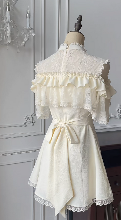 Vestido corto de satén con encaje y corte en A para quinceañeras, vestido de verano para cumpleaños GG3723