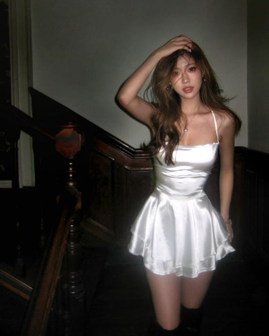 Charming A Line Halter Satin Backless Short Homecoming Dress,Summer 18th Birthday Dress GG3763