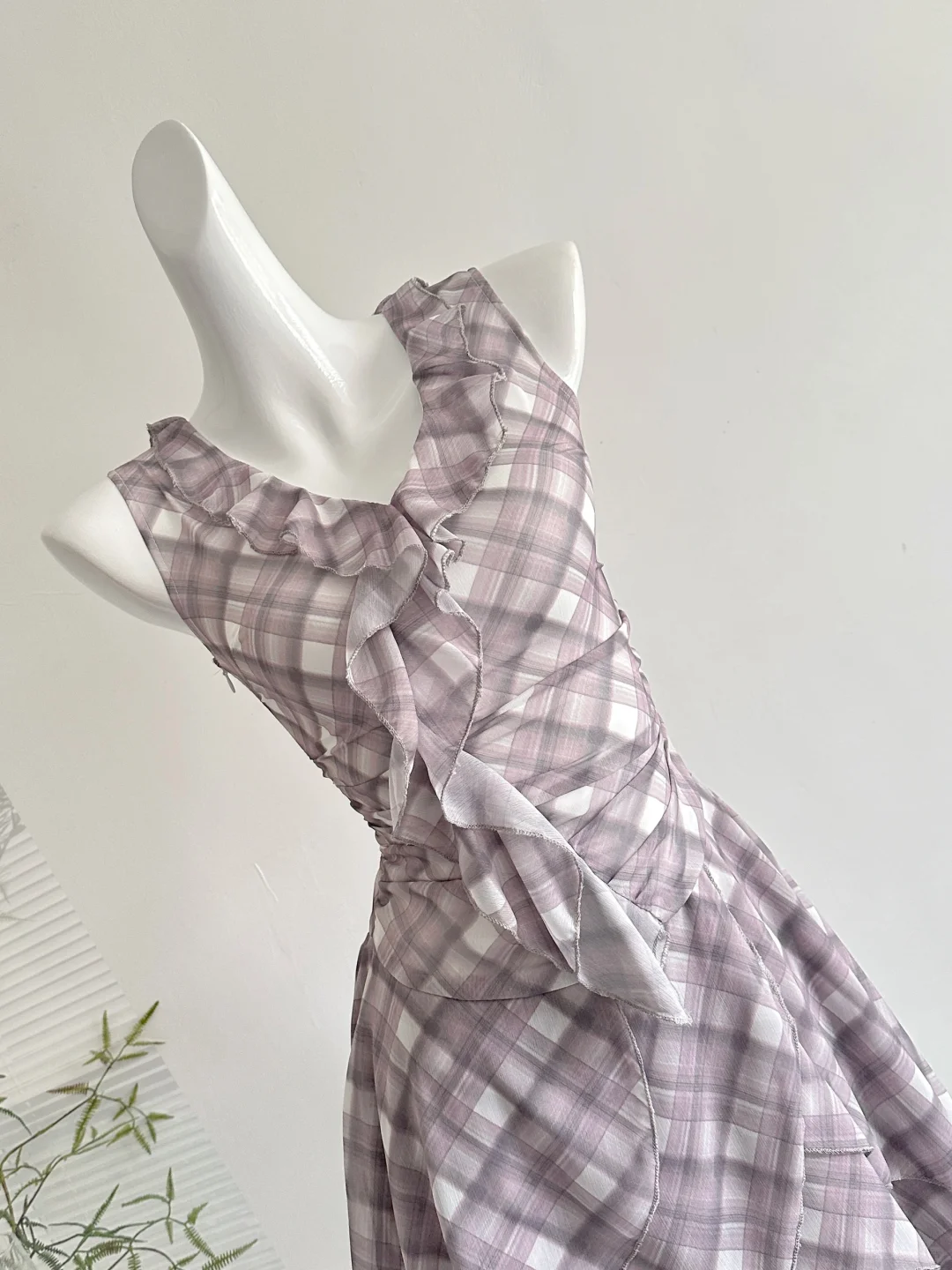 Vestido corto de gasa con volantes y escote en V, corte A, para fiesta de bienvenida, para cumpleaños número 18, GG3800