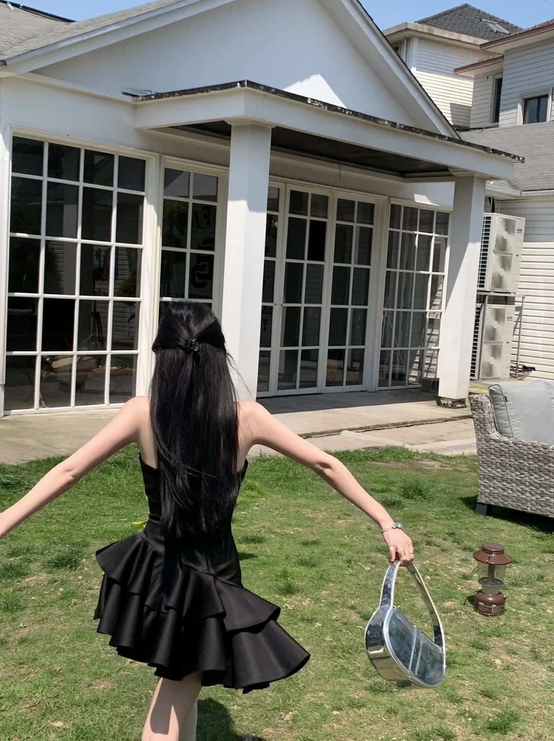 Vestido corto de satén negro sin tirantes, corte A, para fiesta de bienvenida, para verano, para 18 cumpleaños, GG3865