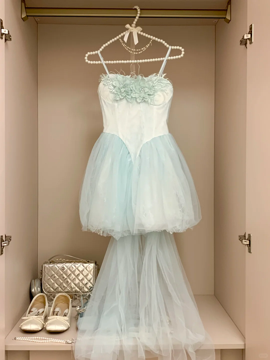 Vestido corto de fiesta con tirantes finos, corte A, tul y apliques, para verano, para 18 cumpleaños, GG3894