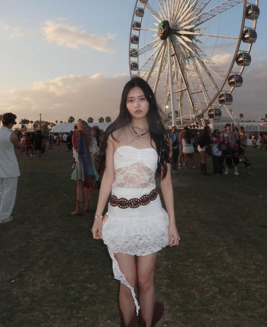 Pretty A Line Strapless White Lace Short Homecoming Dress,Summer 20th Birthday Dress GG3966