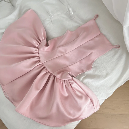 Vestido corto de satén con lentejuelas y tirantes finos, corte A, para fiesta de bienvenida, para verano, 16.º cumpleaños, GG3976