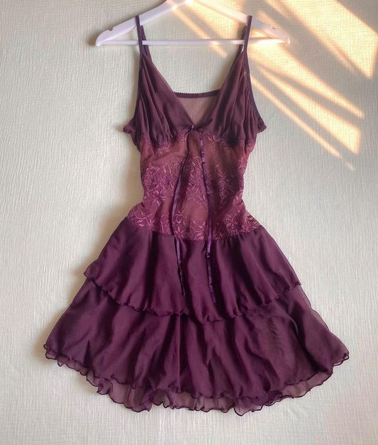 Chic A Line Spaghetti Straps Chiffon Lace Tiered Short Homecoming Dress,Summer 19th Birthday Dress GG3995
