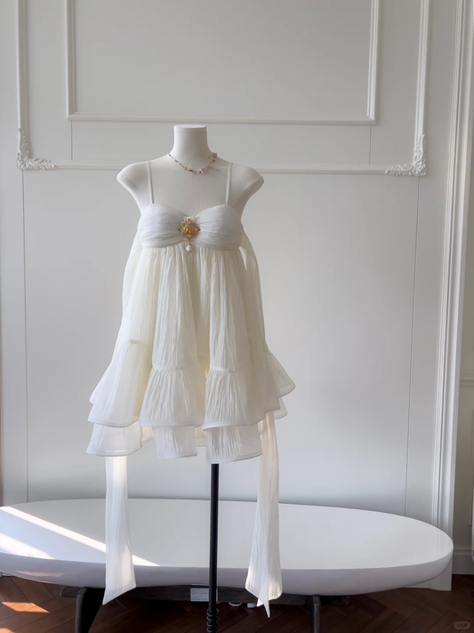 Cute A Line Spaghetti Straps Chiffon Short Homecoming Dress,Summer 16th Birthday Dress GG4007