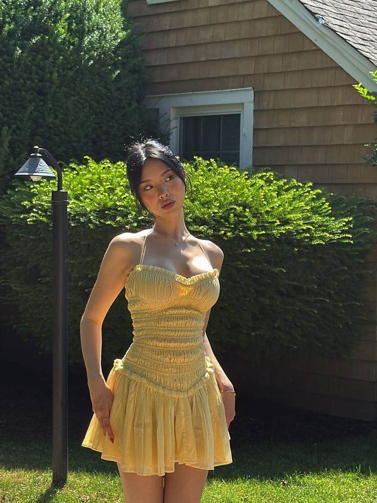 Vestido corto vintage de satén con cuello halter y corte en A para fiesta de bienvenida, vestido de verano para 18 cumpleaños GG4086