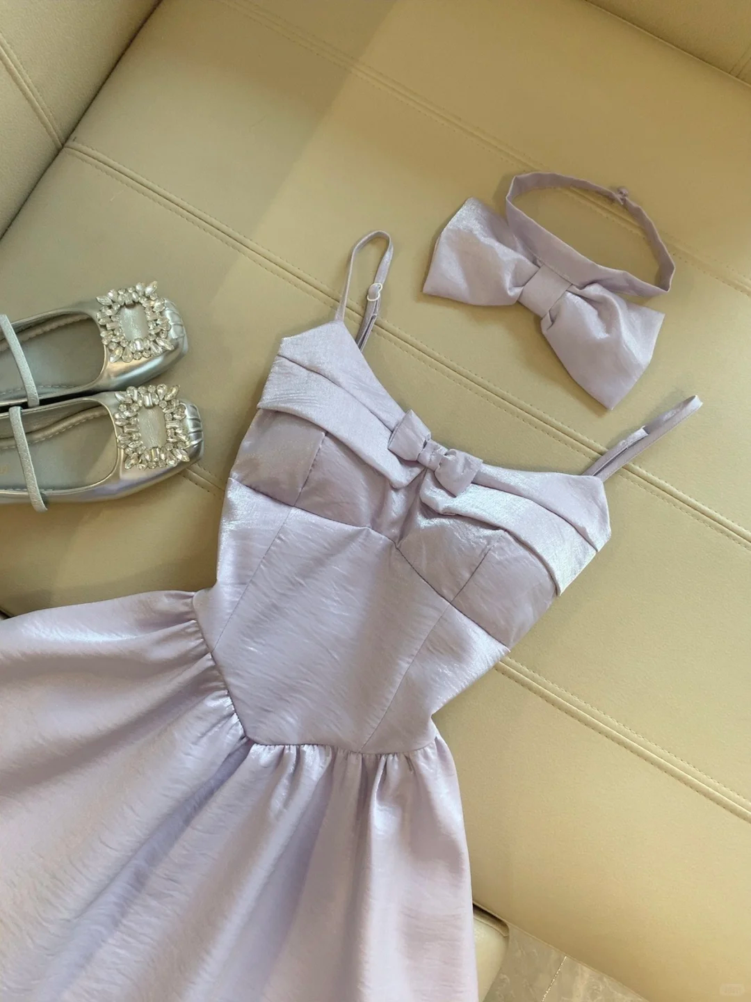 Vestido corto de satén con tirantes finos, corte en A, color lila, para fiesta de bienvenida, para verano, para 17.º cumpleaños, GG4118