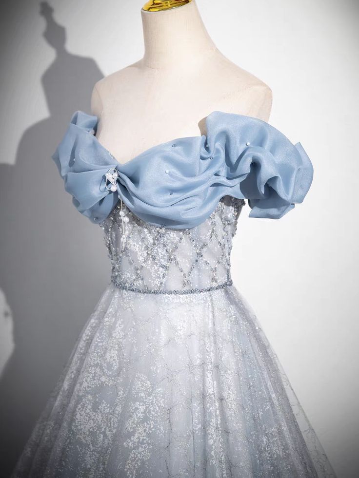 Vestido de fiesta largo de encaje con lentejuelas y hombros descubiertos, corte A, vestido de noche GG522