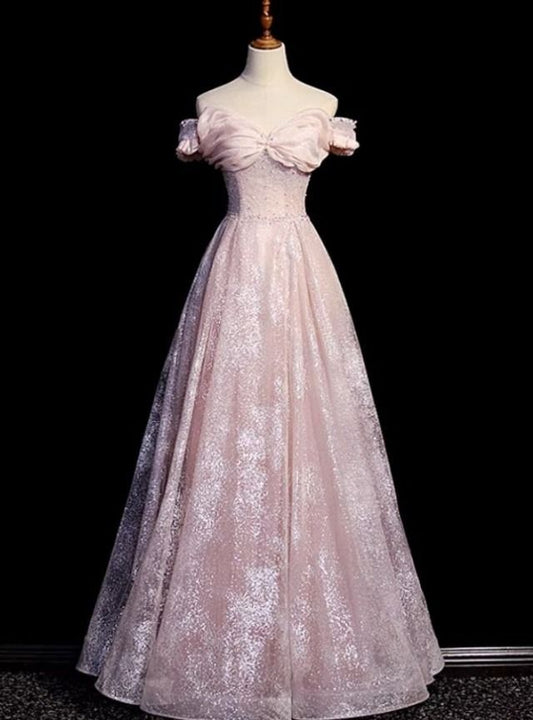 Vestido de fiesta largo con escote en A, encaje, lentejuelas y cuentas, corte en A, vestido de noche GG523