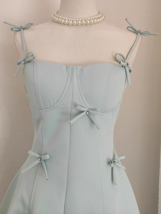 Vestido de fiesta corto de satén con tirantes finos y corte en A, elegante, para regreso a casa y noche, GG597