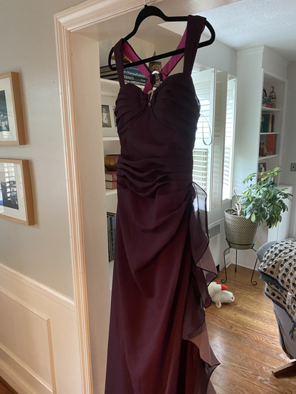 Vestido de fiesta largo de gasa con escote corazón y corte en A degradado, vestido de noche GG783
