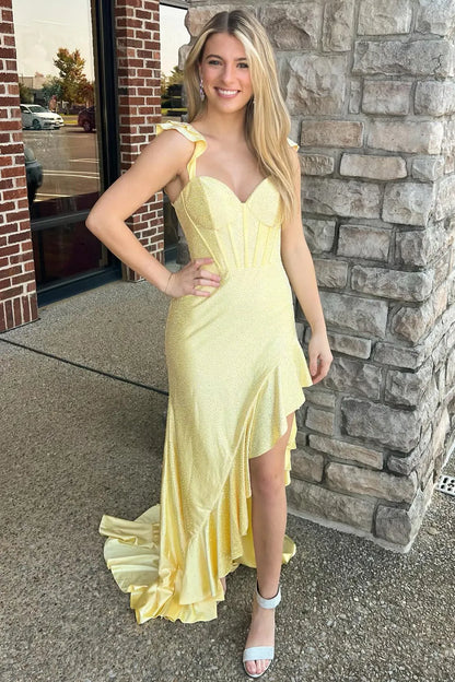 Gorgeous Navy Beaded Mermaid Prom Dress with Lace Up Detail and Front Slit