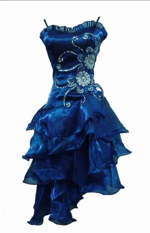 Vintage Shiny Beaded Spaghetti Strap A-Line Short Party Dress Cocktail Dress Homecoming Dress TP4456