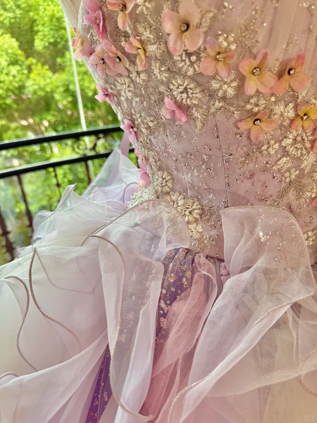 Quinceanera Dresses Pink Purple Gorgeous Elegant Shiny Floral Sequin Long Tulle Prom Dress Graduation Dress gh5001