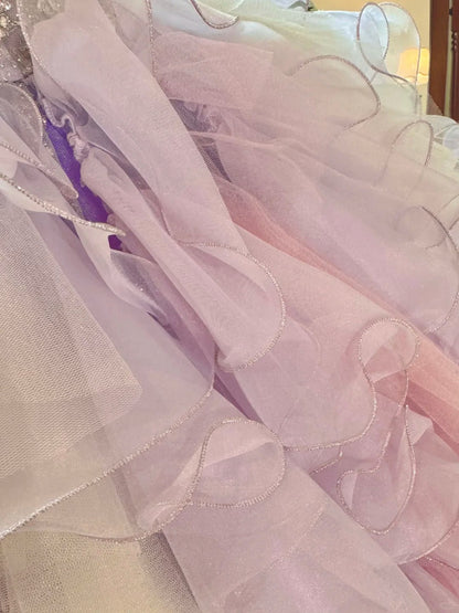 Quinceanera Dresses Pink Purple Gorgeous Elegant Shiny Floral Sequin Long Tulle Prom Dress Graduation Dress gh5001