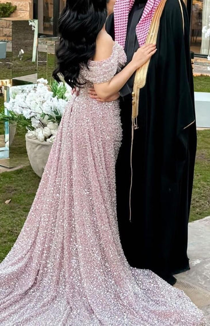 Vestidos largos formales con cuentas únicos para mujer para fiestas y eventos