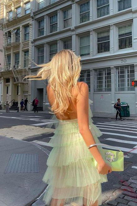 New Halter Short Bridesmaid Dresses, Layered Tulle Bridesmaid Dresses PB202